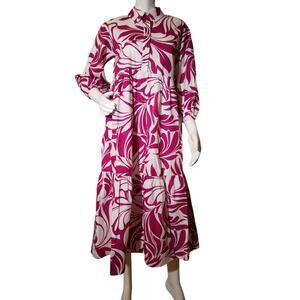 Maeve Anthropologie Midi Dress – Pink White – Size XS